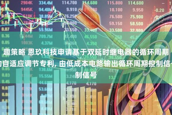 趣策略 恩玖科技申请基于双延时继电器的循环周期的自适应调节专利, 由低成本电路输出循环周期控制信号