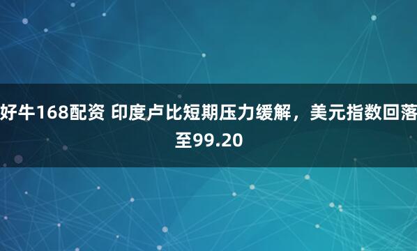 好牛168配资 印度卢比短期压力缓解，美元指数回落至99.20