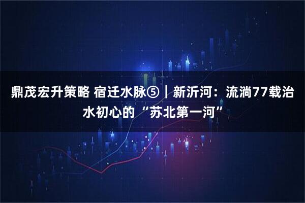鼎茂宏升策略 宿迁水脉⑤｜新沂河：流淌77载治水初心的 “苏北第一河”